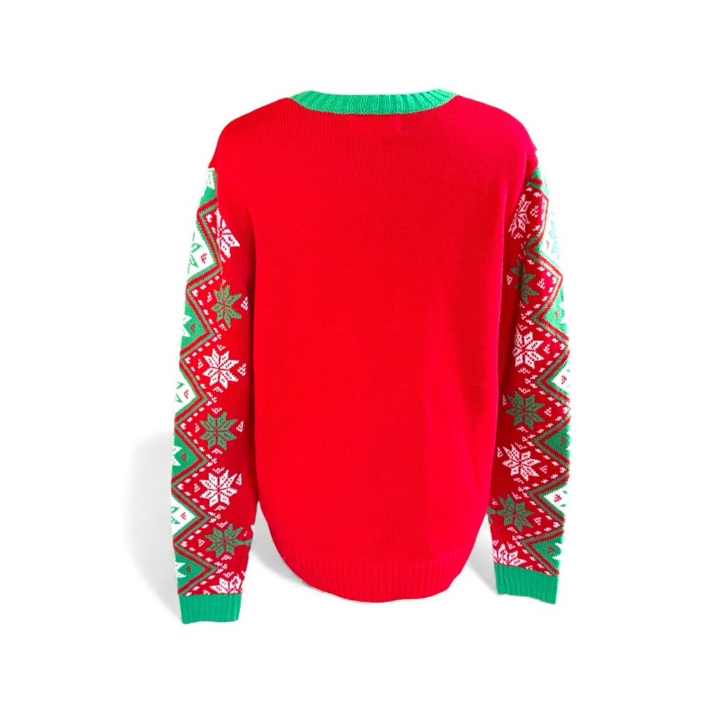 Target 33 Degrees Red and Green Llama Holiday Sweater - Picture 5 of 5